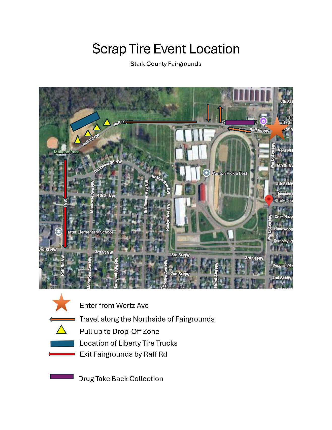 Scrap Tire Event Location Map